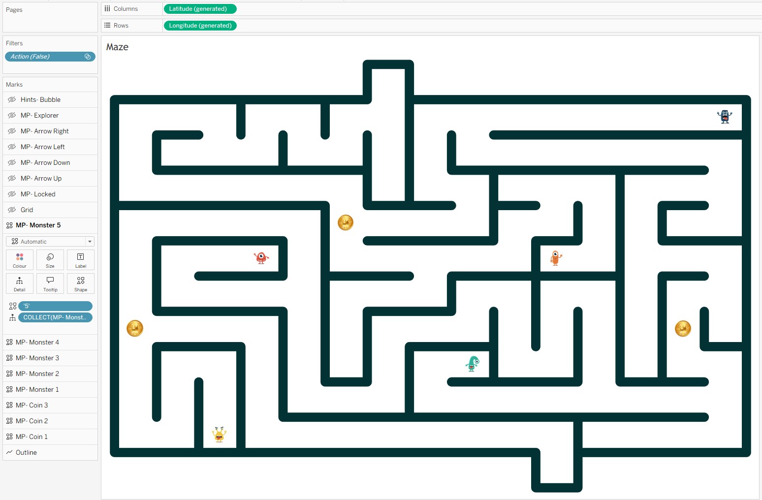 Escape the Maze -  monster layers