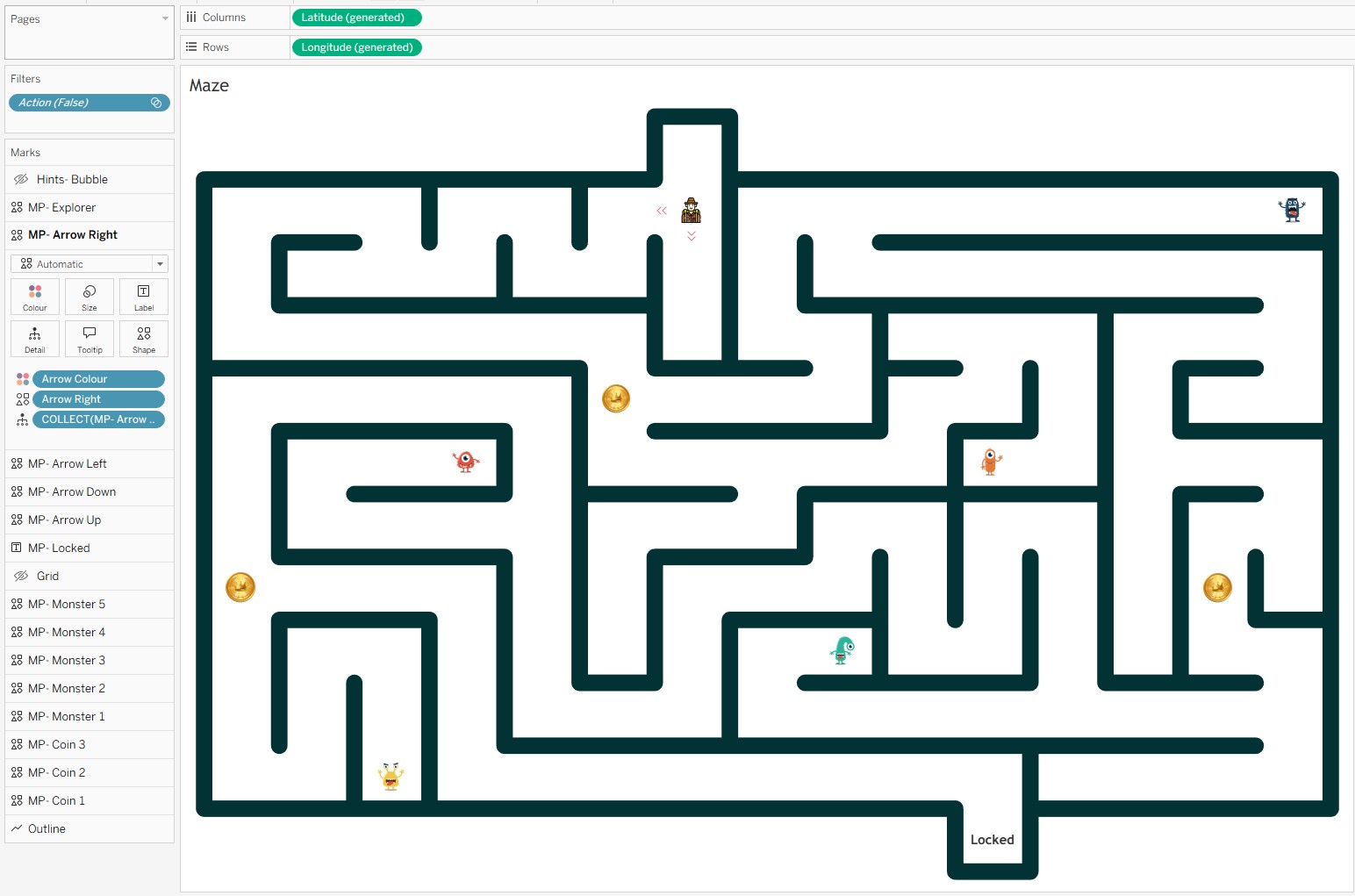 Escape the Maze -  explorer character layer